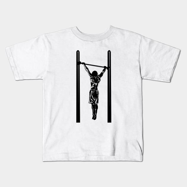 Street Workout Motivation Kids T-Shirt by Speevector